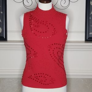 Flora Ashley Sequin Red Sweater